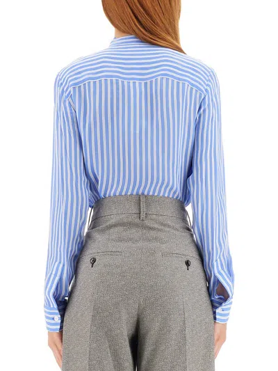 Shop Michael Kors Shirt With Bow In Azure