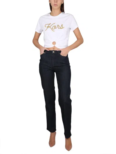 Shop Michael Kors Straight Leg Jeans In Denim