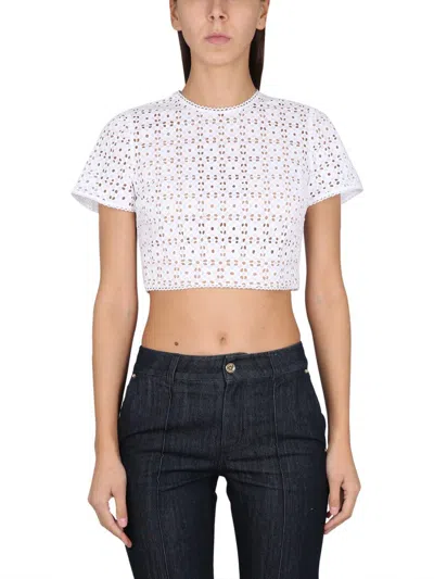 Shop Michael Kors Top Cropped In White