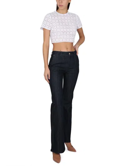 Shop Michael Kors Top Cropped In White