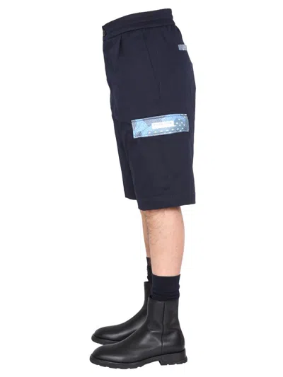 Shop Missoni Cargo Shorts In Blue