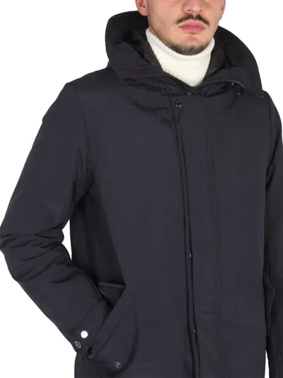 Shop Moorer Hooded Jacket In Blue