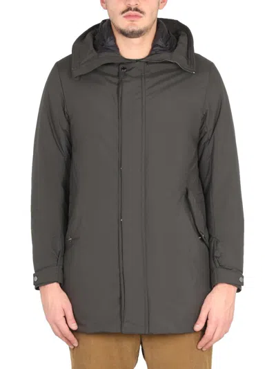 Shop Moorer Hooded Jacket In Grey