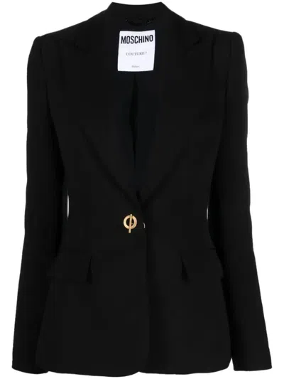 Shop Moschino Jacket Clothing In Black