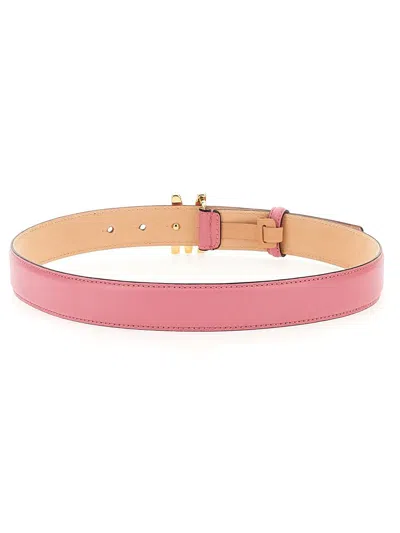 Shop Moschino Logo Belt M In Pink