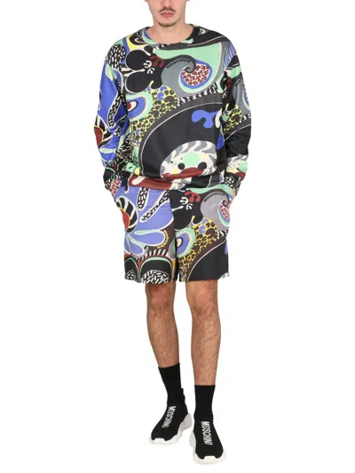 Shop Moschino Psychedelic Print Sweatshirt In Multicolour