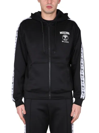 Shop Moschino Sweatshirt With Logo In Black