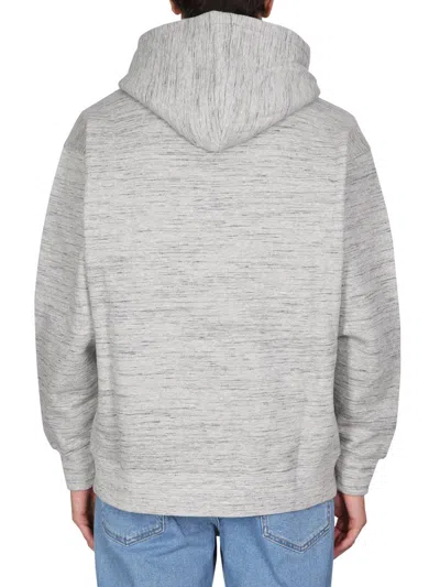 Shop Moschino Sweatshirt With Logo Print In Grey
