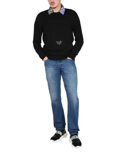 Shop Moschino Teddy Shirt In Black