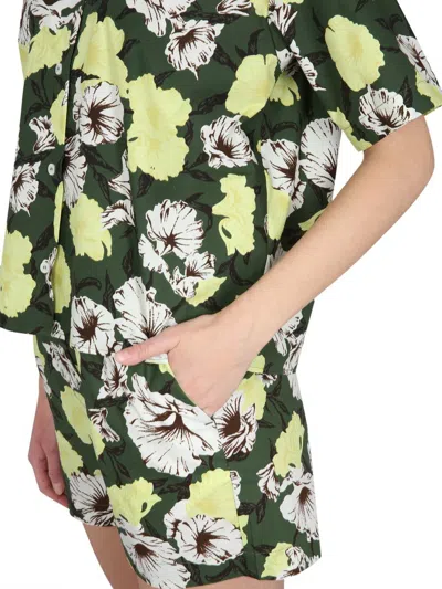 Shop Msgm Floral Print Shirt In Multicolour