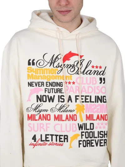 Shop Msgm Sweatshirt With Logo In White