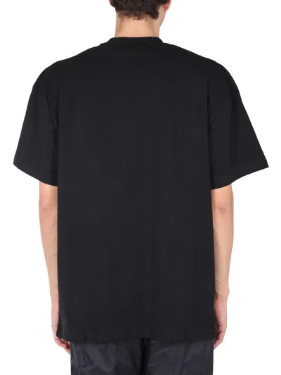 Shop Msgm T-shirt With Vertigo Print In Black