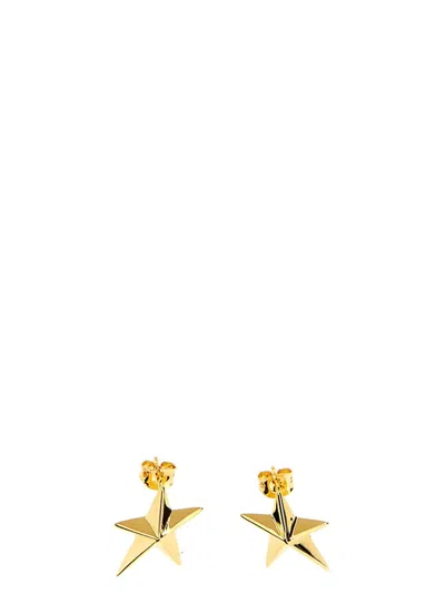 Shop Mugler 'mini Star' Earrings In Gold