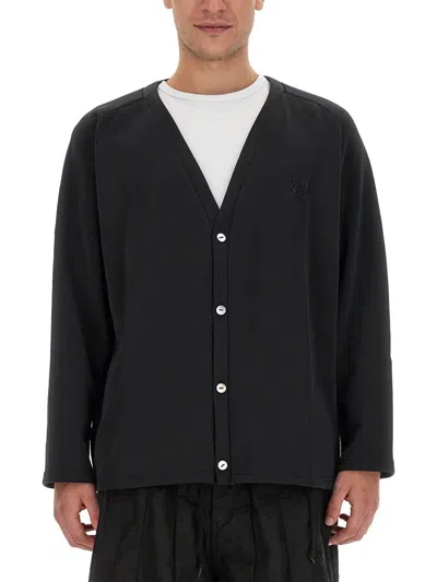 Shop Needles Cardigan With Logo In Black