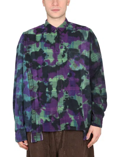 Shop Needles Uneven Dye Shirt In Multicolour