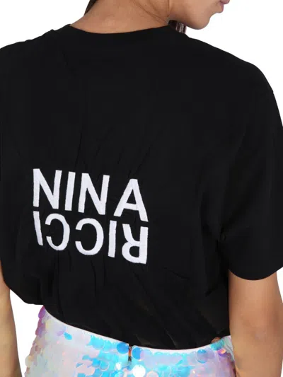 Shop Nina Ricci Logo Print T-shirt In Black