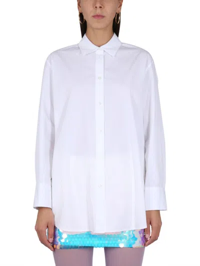 Shop Nina Ricci Shirt With Logo In White