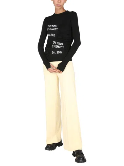 Opening Ceremony Box Logo Crew-neck Jumper In Black