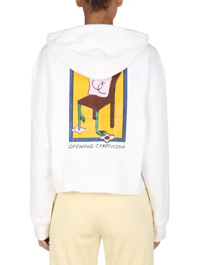 Shop Opening Ceremony Hoodie In White