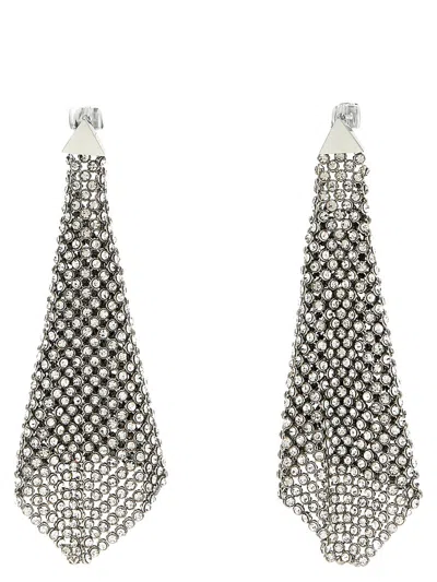 Shop Rabanne Paco  'chainmail' Earrings In Silver