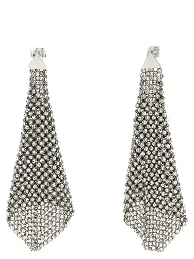 Shop Rabanne Paco  'chainmail' Earrings In Silver