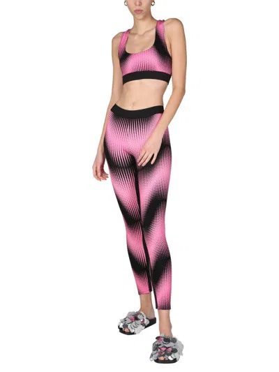 Shop Rabanne Paco  Leggings With Logo Band In Pink