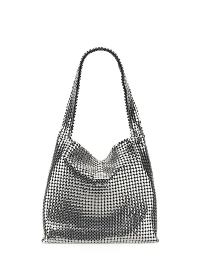 Shop Rabanne Paco  Pixel Hobo Shoulder Bag In Silver