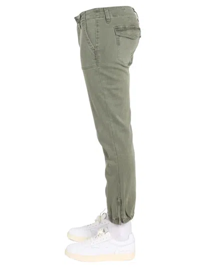 Shop Paige Pants With Logo Patch In Green