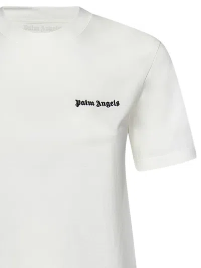 Shop Palm Angels Classic Logo Fitted T-shirt In White