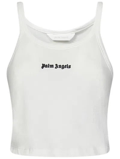 Shop Palm Angels Classic Logo Top In White