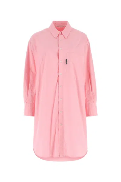 Shop Palm Angels Dress In Pinkblack