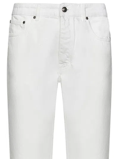 Shop Palm Angels Monogram Jeans In White