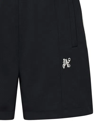 Shop Palm Angels Monogram Shorts In Black