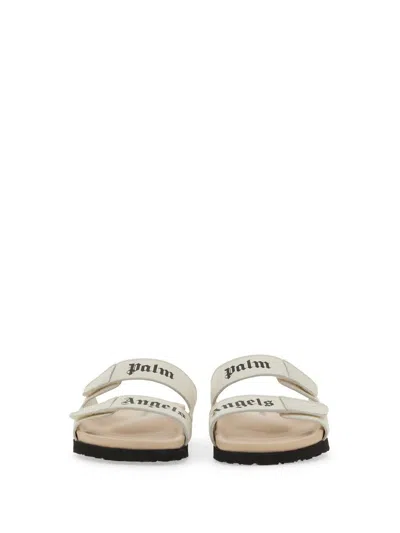 Shop Palm Angels Sandal With Logo In White