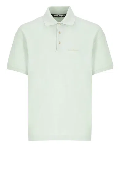 Shop Palm Angels T-shirts And Polos Green In Blue