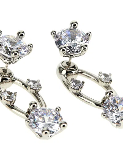 Shop Panconesi 'diamanti Drop' Earrings In Silver