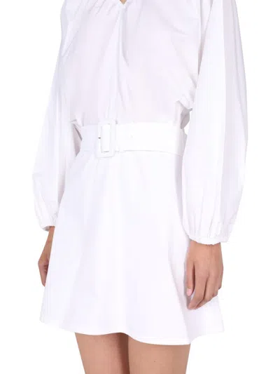 Shop Patou Balloon Sleeves Dress In White