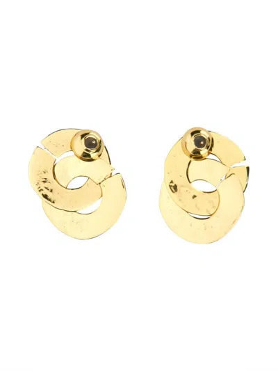 Shop Patou Double Coin Earrings In Gold