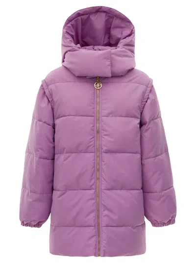Shop Patou Quilted Down Jacket In Pink
