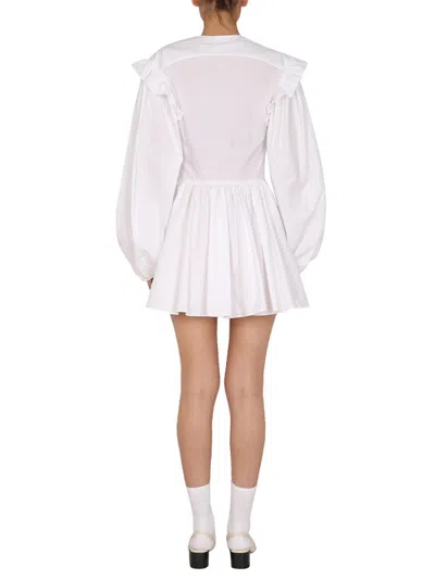 Shop Patou V-neck Dress In White