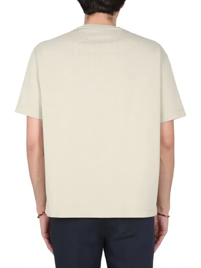 Shop Paul Smith Crewneck T-shirt In Beige