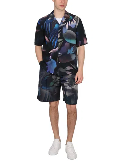 Shop Paul Smith Nylon Bermuda Shorts In Multicolour