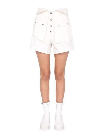 Shop Philosophy Di Lorenzo Serafini High Waist Bermuda In White