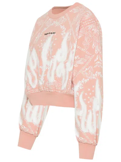 Shop Vision Of Super Paisley Pattern Sweatshirt In Pink