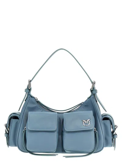 Shop Pinko 'cargo Bag' Shoulder Bag In Blue