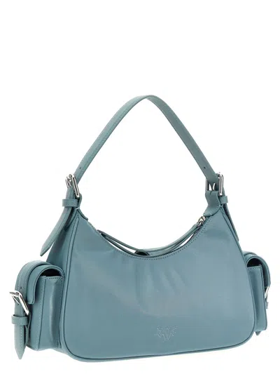 Shop Pinko 'cargo Bag' Shoulder Bag In Blue