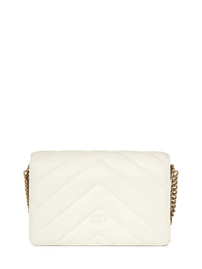 Shop Pinko Classic Love Bag Click Big Chevron Shoulder Bag In White