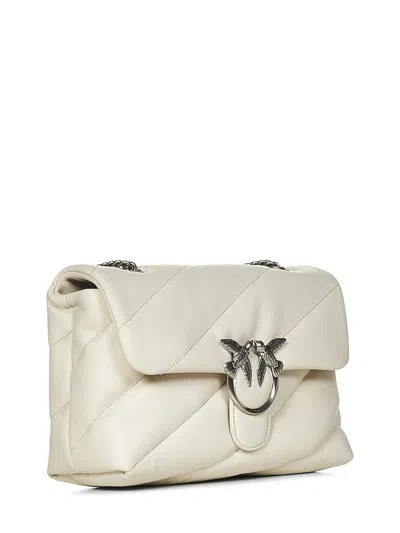 Shop Pinko Classic Love Bag Puff Maxi Quilt Shoulder Bag In White