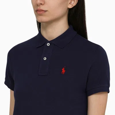 Shop Polo Ralph Lauren Navy Dress With Logo In Blue