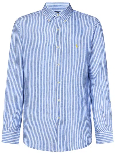 Shop Polo Ralph Lauren Shirt In Clear Blue